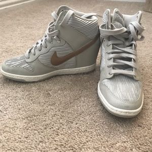 Nike high top wedge sneakers